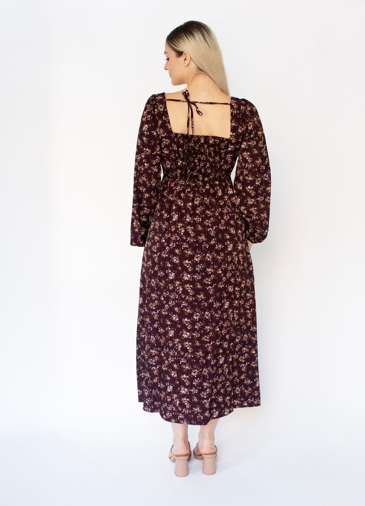 Port Ditsy Floral Midi Dress