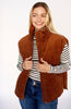 Rust Corduroy Quilted Puffer Vest