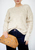 Speckled Foil Crew Neck Sweater