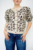 Leopard Short Sleeve Sweater