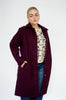 Plum Teddy Textured Coat