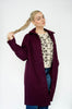 Plum Teddy Textured Coat