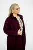 Plum Teddy Textured Coat