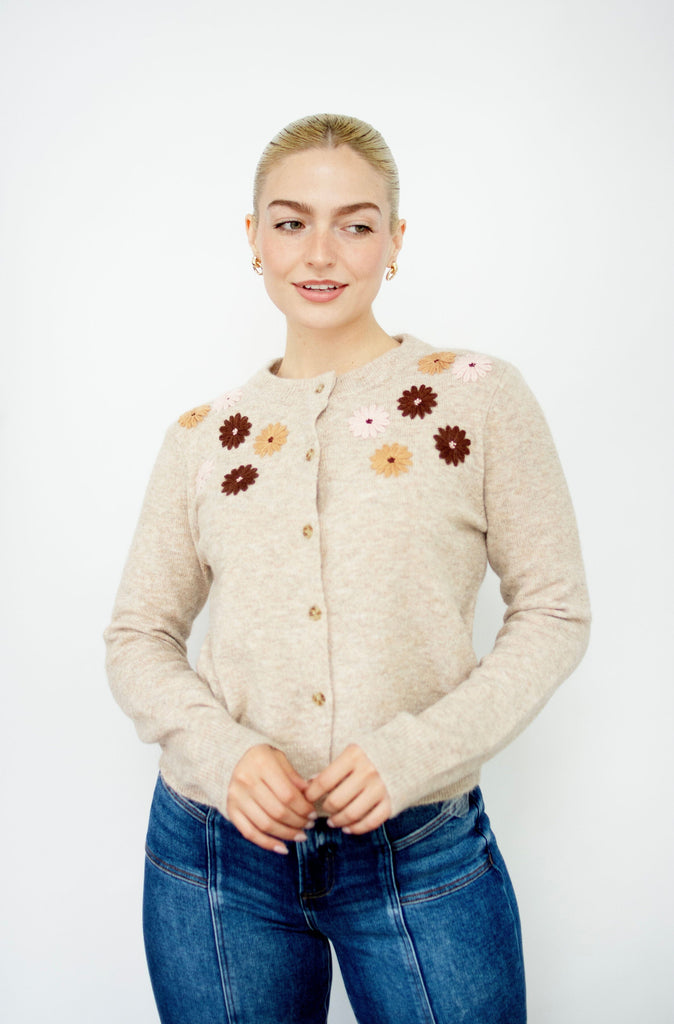 Flower Embroidery Cardigan