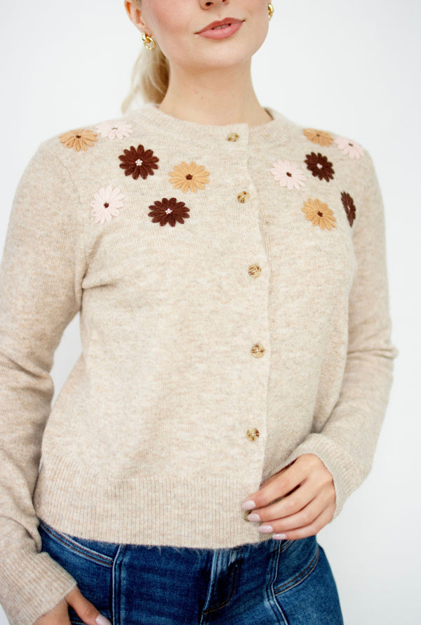 Flower Embroidery Cardigan