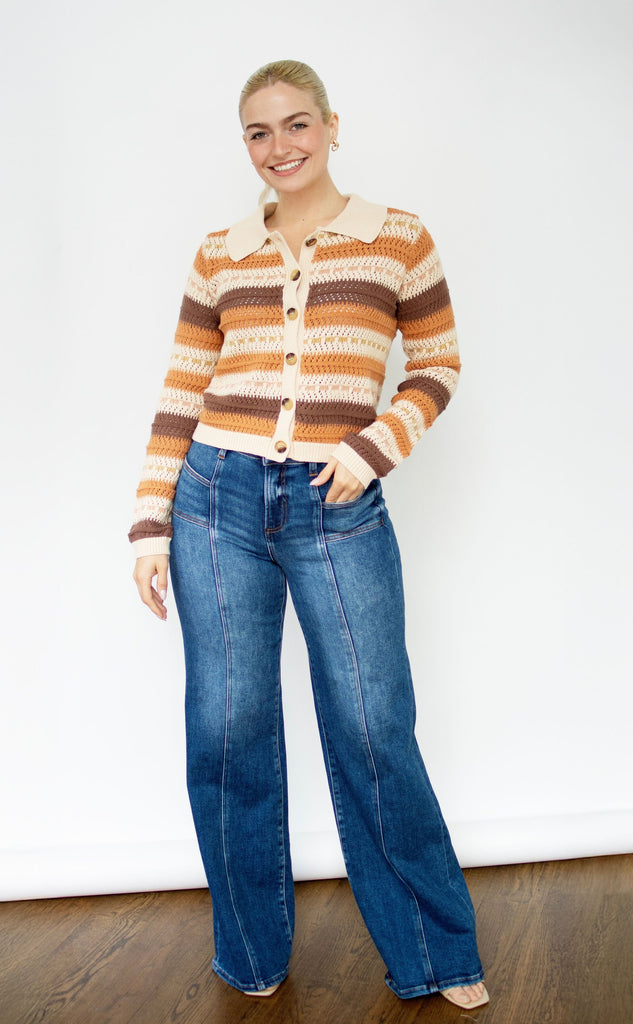 Pumpkin Spice Crochet Cardigan