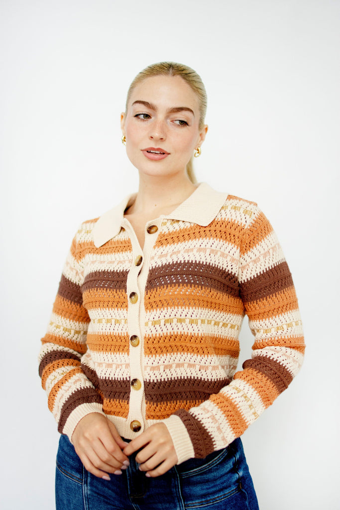 Pumpkin Spice Crochet Cardigan