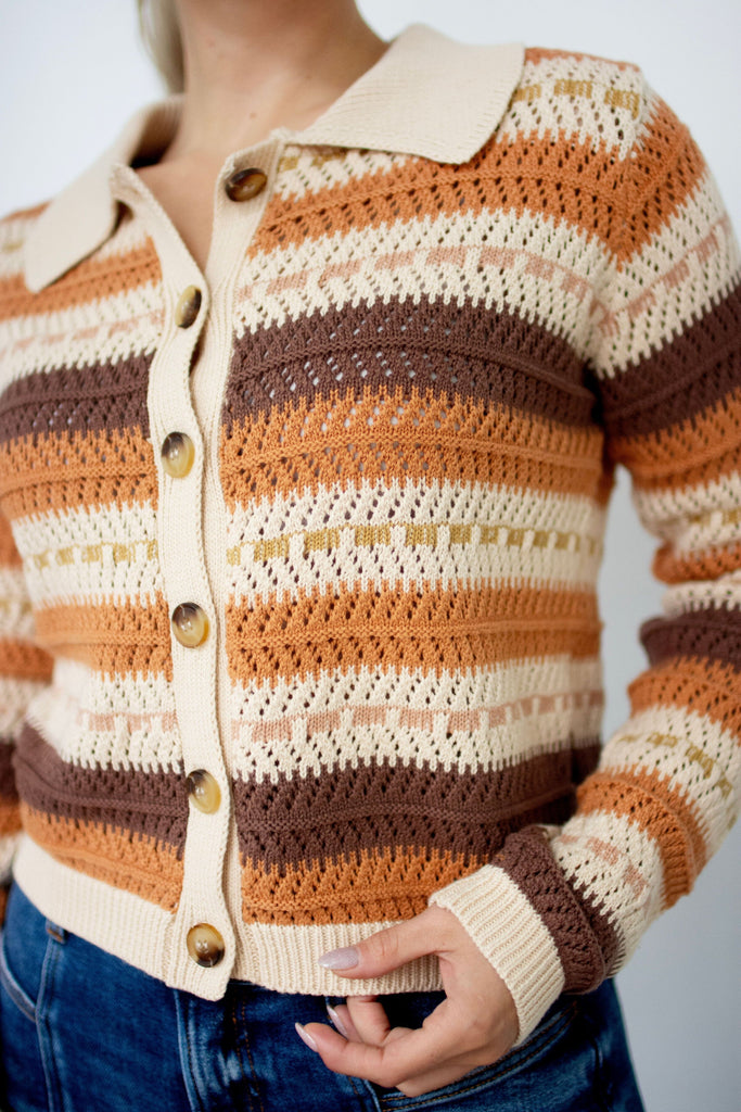 Pumpkin Spice Crochet Cardigan