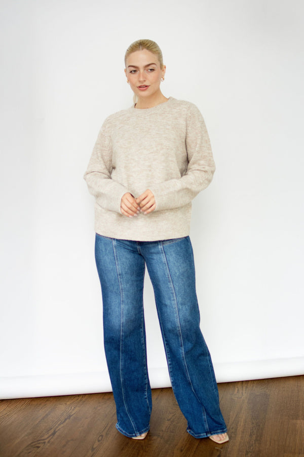 Taupe Relaxed Boxy Sweater