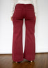 RISEN Tummy Control Wine Mid Rise Wide Leg Jeans