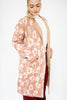 Winter Rose Floral Print Sweater Coat