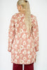 Winter Rose Floral Print Sweater Coat