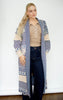 Paisley Motif Sweater Cardigan