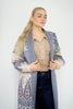 Paisley Motif Sweater Cardigan