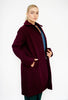 Plum Teddy Textured Coat