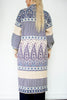 Paisley Motif Sweater Cardigan