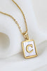 Mother of Pearl Pendant Initial Necklace